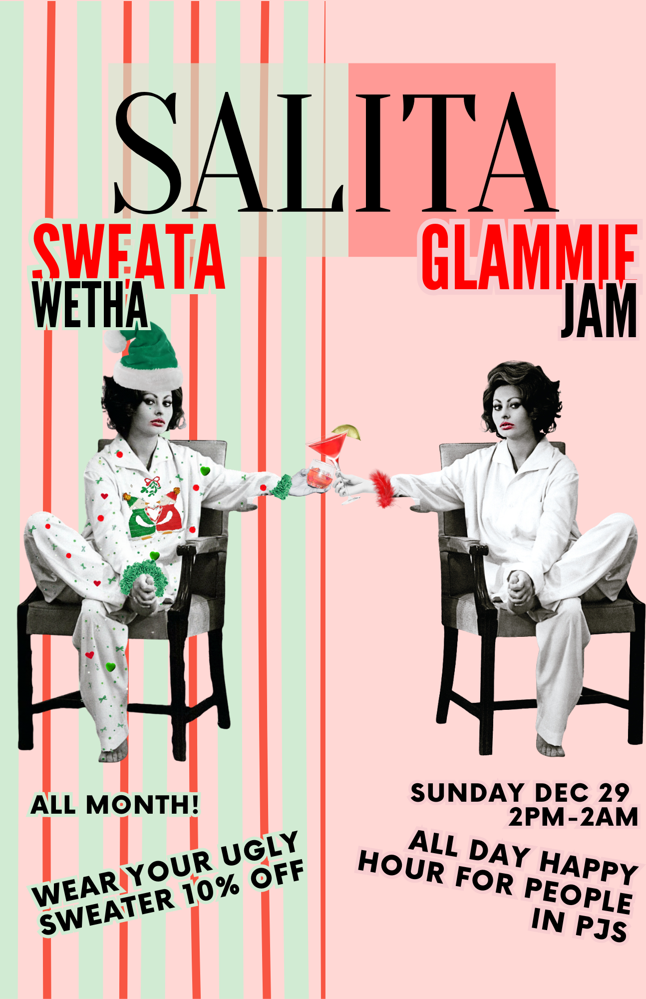 Salita sweater 10% off and Pjs Happy Hour